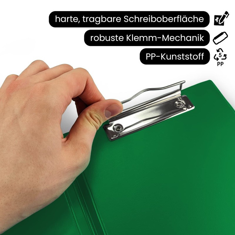Netuno Clipboard Folder A5 with Clip Light Green Clipboard DIN