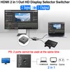 QIANRENON HDMI 1 in 2 Out Splitter Adapter 4K@60hz HDMI