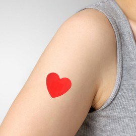 Toddmomy 25pcs Heart Shaped Bandages,Self Adhesive Bandage Cute Heart Shaped Bandages for Wounds Household Aid Patches