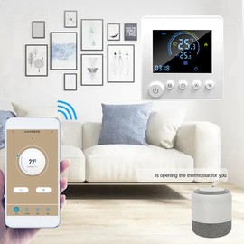 Pojedehy TUYA WiFi Thermostat Temperature Controller Water Electric Floor Heating TRV 3A Digital LCD Display Wall Mounted Easy Install Easy to Use