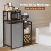 ikkle Mini Fridge Stand with Storage Shelves, 3-Tier Mini Fridge