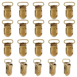 SUPERFINDINGS 15PCS Iron Heavy Duty Rug Hanging Clips 3.5x2.3cm Bronze No Slip Suspender Clips Sheet Straps Holder Fasteners Rug Grippers Clip for Tapestry Towel Shawl