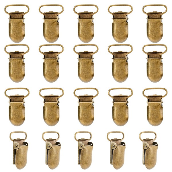 SUPERFINDINGS 15PCS Iron Heavy Duty Rug Hanging Clips 3.5x2.3cm Bronze