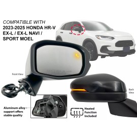 apa AUTO PARTS AVENUE Side Mirror for 2023-2025 HONDA HR-V with BSD Signal Light Heated Passenger Side