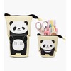 Xespis Pencil Case with Zip, Telescopic Pencil Case, panda, pencil