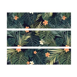 Alwayspon Tropical Decals for MALM Dresser, Removable Drawer Front Stickers, Peel and Stick Furniture Sticker Skin, 3 Pcs x 31.6"x7.9"