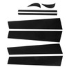 8pcs Pillar Post Trim Kit 4D Style Gloss Black Side