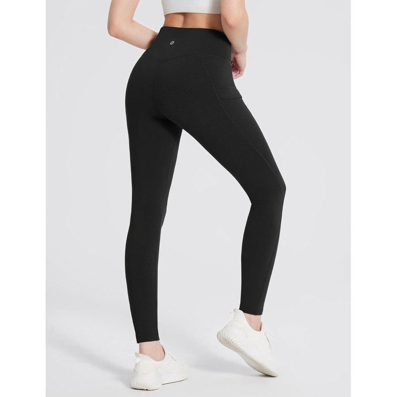 BALEAF Women's Fleece Lined Leggings Waterproof Hiking Leggings with Pockets