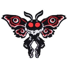 Winks For Days Mothman Cryptid Creature Iron-On Patch