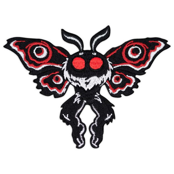 Winks For Days Mothman Cryptid Creature Iron-On Patch