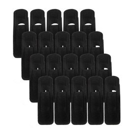 Velvet Hangers Pack – Premium Clip Hangers – Non-Slip and Practical Black Velvet Hanger Ideal for Pants, Baby Clothes, Skirts, Dresses – Multipurpose Clothing Hangers (20)