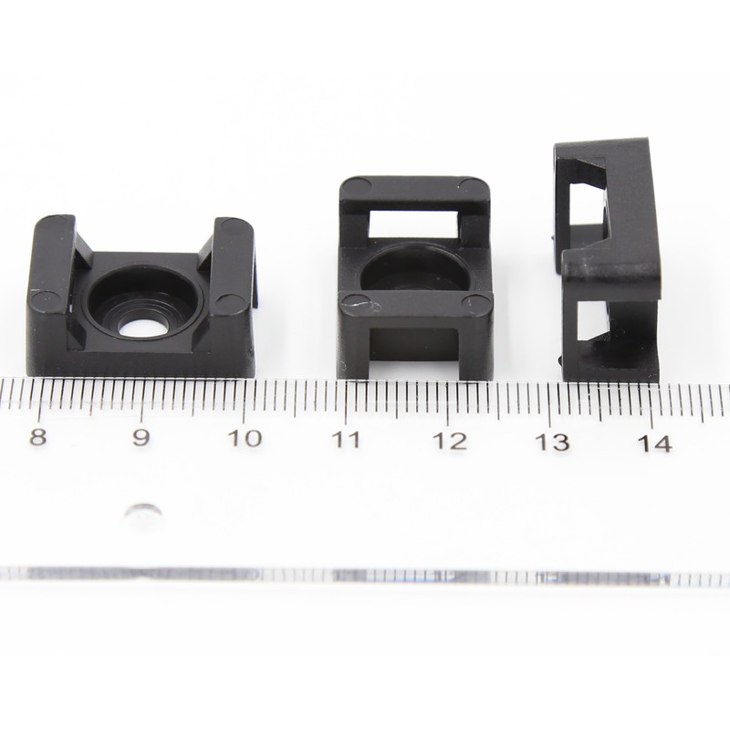 iexcell 100 Pcs Black 9 mm Cable Tie Base Saddle