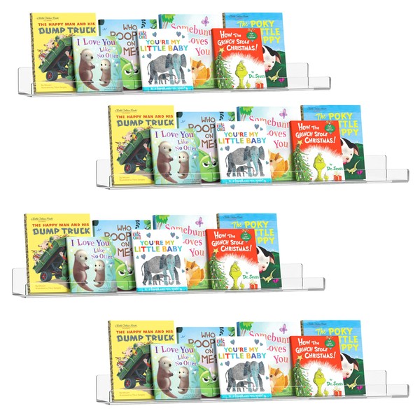 HBlife 36 Inches Invisible Wall Floating Bookshelf for Kids and