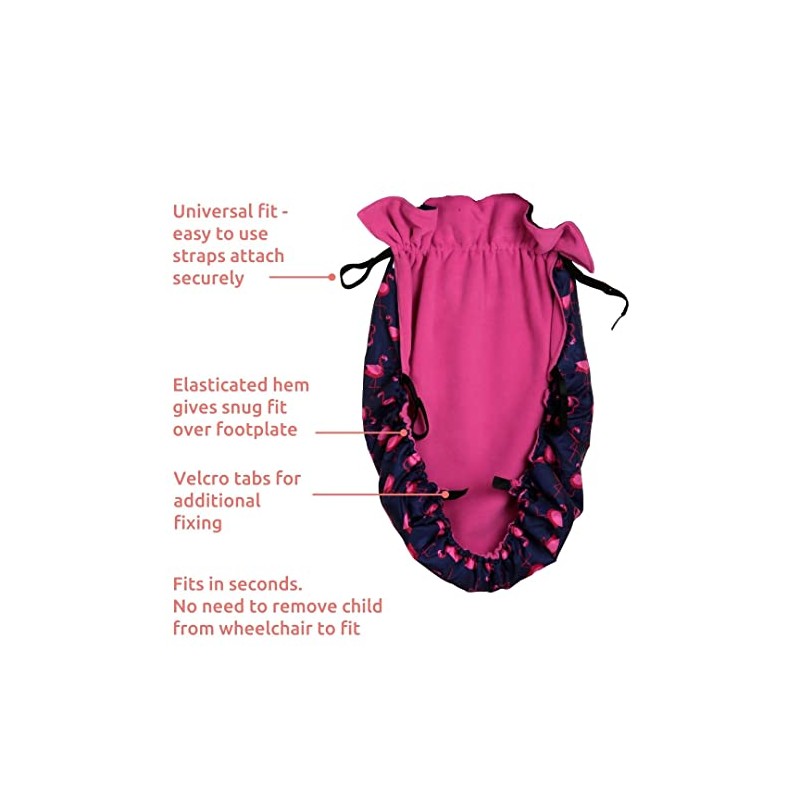 Bundlebean Children’s Wheelchair Cosy – Fleece‑Backed Waterproof Nylon, Front Hand-Warming