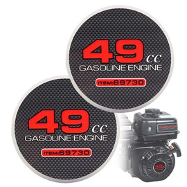 2pcs 49cc Item 69730 Pull Starter Sticker Mini Bike Stickers for Predator 212 Engine Coleman CT200U BT200X KT196 Baja Monster Mega Moto MB200 Go Kart 196cc 224cc 200cc Engine (49cc Item 69730)