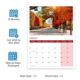 Pathways 2025 Calendar UK A4 Wall Calendar 2025 UK Family Planner 12 Month to View Calendar 2025 Papa Prints