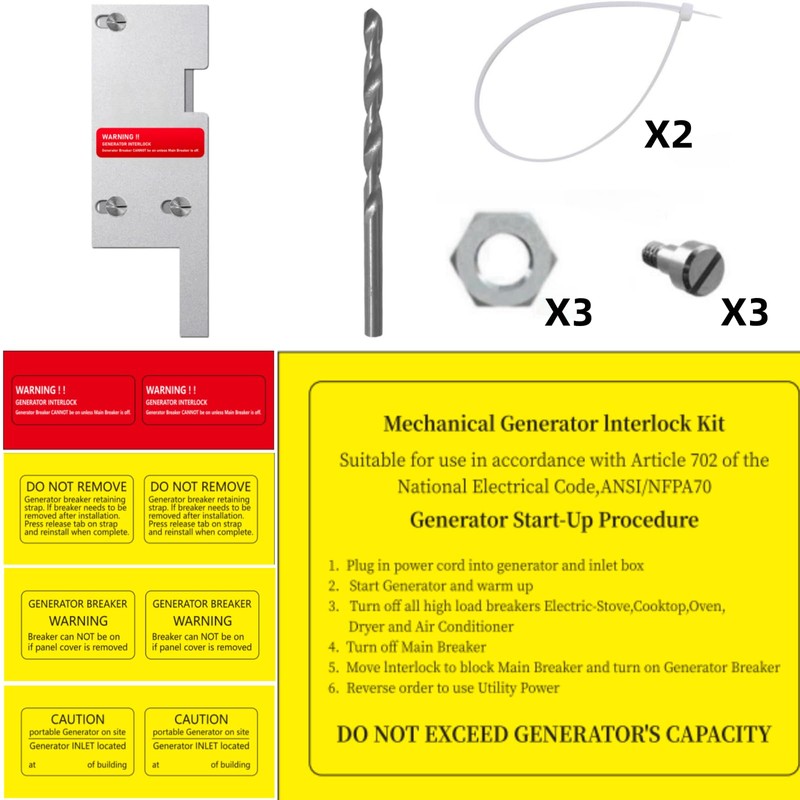 Generator Interlock Kit Compatible with General Electric Vertical Main 150
