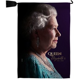 Queen Elizabeth II Garden Flag Set Mailbox Hanger Sweet Life Sympathy Remembrance Memorial Bereavement Love Support Emotion Postive Small Gift Yard House Banner Double-Sided Made in USA 13 X 18.5
