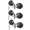 Gobrico 3 Keyed Alike Double Cylinder Deadbolts, Exterior/Interior Door Deadbolt