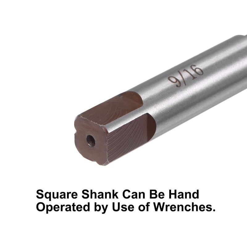 sourcing map 9/16" Hand Reamer H8 Accuracy Alloy Tool Steel
