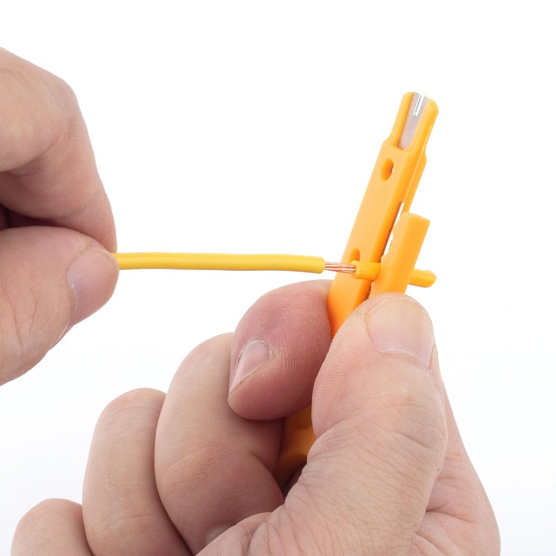 Pndeyo 10pcs Mini Wire Stripper with Secure Finger Loop, Small
