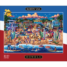Buffalo Games - Dowdle - Dowdle: Surfin' USA - 2000 Piece Jigsaw Puzzle for Adults Challenging Puzzle Perfect for Game Nights - Finished Size is 38.50 x 26.50