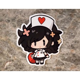 Nurse Sticker Decal for Water Bottle, Chibi, Kawaii, Healthcare, RN, LPN, Gift