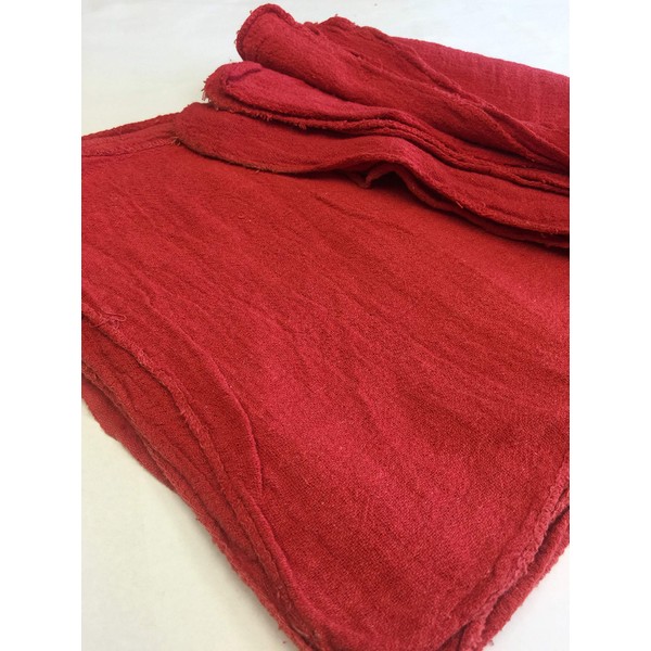 ITC 1000 New Industrial Shop Rags Cleaning Towels Red Large 14x14 Grade b