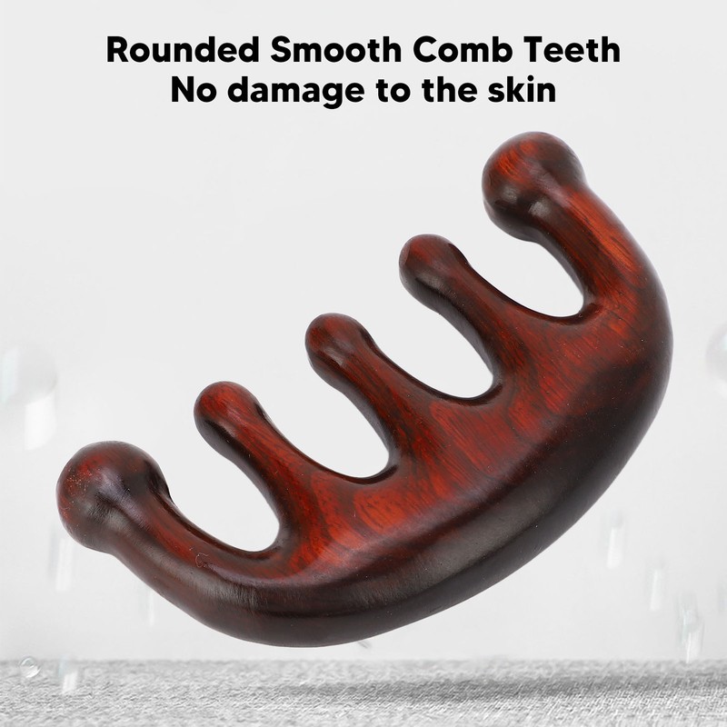 Wood Scalp Meridian Comb Stress Relief Prevent Static Wide Tooth