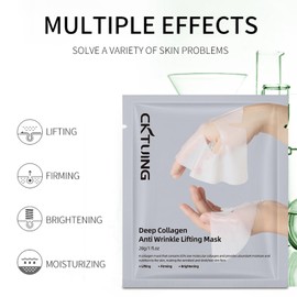 Deep Collagen Anti Wrinkle Lifting Face Mask - Collagen Overnight Face Mask, Bio-Collagen Real Deep Mask, Hydrating Overnight Collagen Face Mask for Lifting, Firming and Moisturizing (5pcs/1 Box)