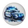 Police Car in Use Magnet Round Police Vehicle with Blue