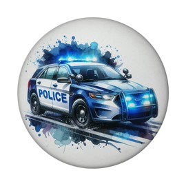 Police Car in Use Magnet Round Police Vehicle with Blue Light Strip Car as Emergency Vehicle Robust Car for Police Operations