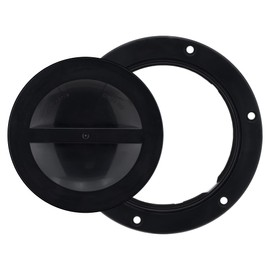 RecPro RV Access Hatch | 4" Replacement Access Hatch | Universal Hatch for Access to Hose, Cable, Small Cargo, or City Water Fill (Black)