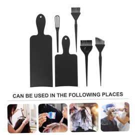 DECHOUS 6pcs Hair Dyeing Tools Kit Highlighting Board Brush Set for Home Salon Use Sturdy Hair Coloring Comb Tint Brush for Neat Application Coverage for Highlights