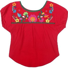 YZXDORWJ Embroidered Dog Shirts Mexican Pet Clothing Floral Colorful Cute Boho Soft Cotton T Shirt for Pet Dog Cats (S, BB-RG)