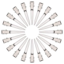 Wendergo 50 Pcs Hair Clips for Curls, 1.75 Inch Silver Metal Hair Clips, Hair Pins Curl Section Clips Makeup Hair Clips for Hair Extensions DIY Hair Accessories