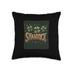Nice Shamrock Plant for Irish Flowers Lovers Throw Pillow