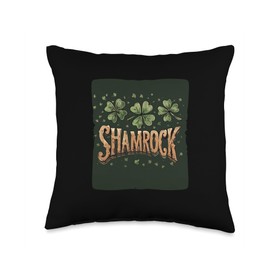 Nice Shamrock Plant for Irish Flowers Lovers Throw Pillow