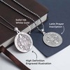 PicturesOnGold.com Saint Benedict Round Religious Medal EXCLUSIVE - Sterling Silver