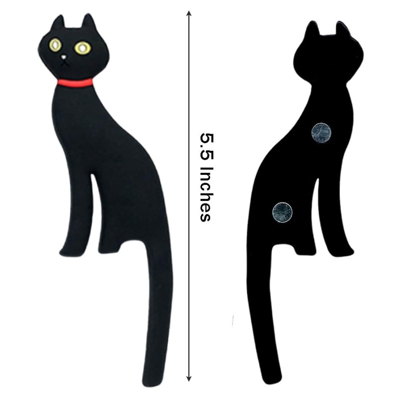 Ouliget Cute Magnetic Hooks for Refrigerator,3D Cat Office Magnets with
