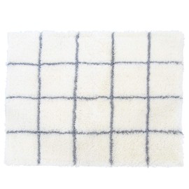 OKA Bathroom Foot Towel Mat, White, Approx. 17.7 x 23.6 inches (45 x 60 cm), Easy Dry Bath Mat, Modish (Water Absorbent, Quick Drying)