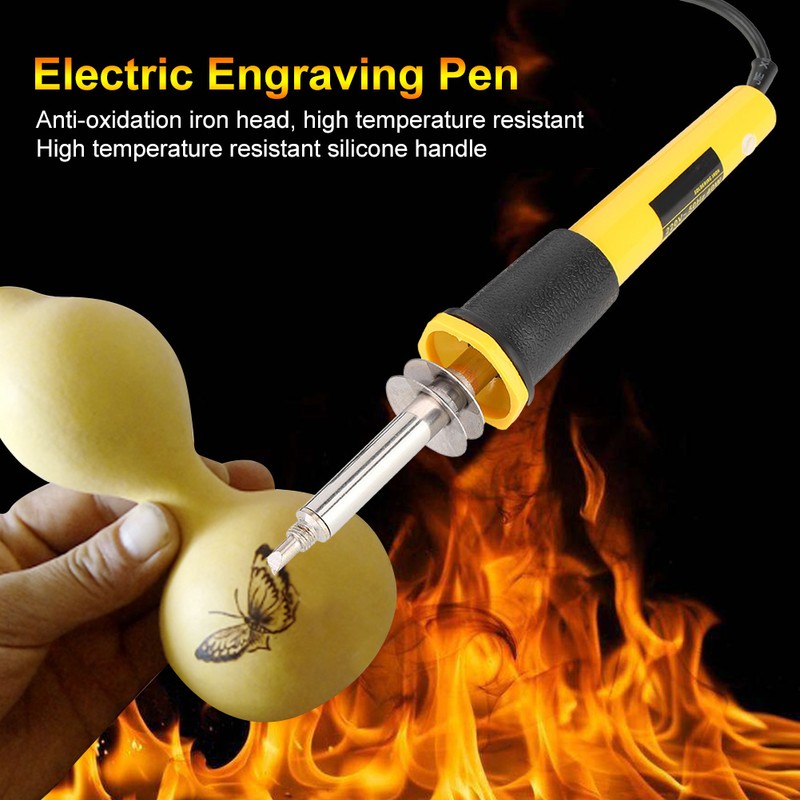 Pyrography Pen Leather Wood Craft Electric Woodburner Leather Tool 40W
