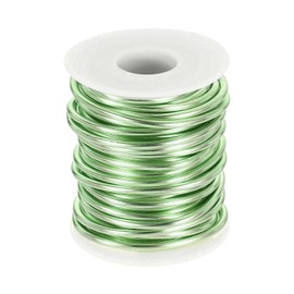 HARFINGTON Alambre de Aluminio, 3mm x 10m Alambre Artesanal de Aluminio Anodizado, Flexible y Moldeable, para Esculpir Joyas, Modelado, Manualidades, Bricolaje, Verde Hierba