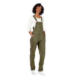 Dickies Women's Protective Bib Overall, Rnsed Mltry Grn