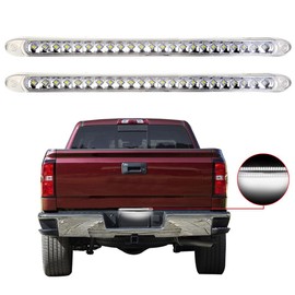 OCPTY 2pcs 16Inch 23 Diodes Clear Len ID Bar Stop Brake Turn Trailer Marker Light For Abarth 1000 1969 For Abarth 1150 1966 For Abarth 1300 1969 For Abarth 1600 1966 For Abarth 2000 1969 For Abarth