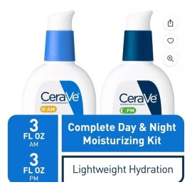 CeraVe Day & Night Face Lotion Skin Care Set | Contains AM And PM Moisturizer