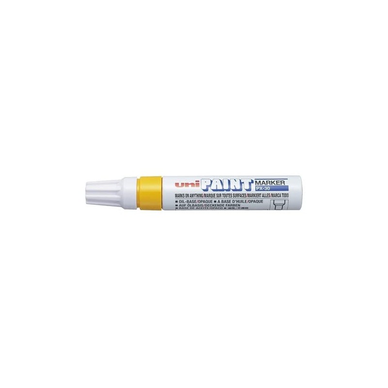 Uni-Paint PX-30 Oil-Based Paint Marker, Broad Point, Yellow, 1-Count