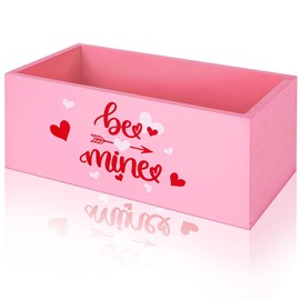 clothmile Wooden Valentine's Day Candy Bowl Be Mine Valentine Candy Dish Large Valentine Candy Dish Holders Wood Serving Bowl Tableware for Valentine Parties Decorations Holiday Decor