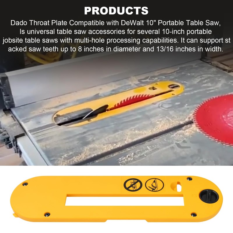 Dado Throat plate Fits for DEWALT 10 inch Table Saw