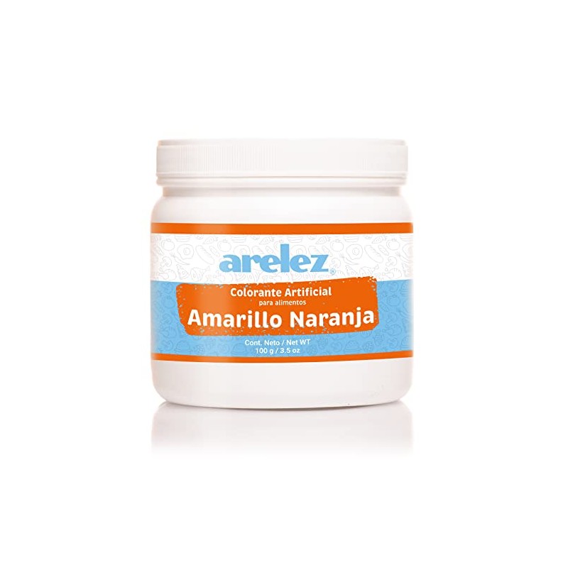 Colorante Color Comestible AMARILLO NARANJA en Polvo 100 g ARELEZ